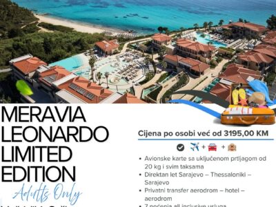 Romantično ljetovanje u Grčkoj 2026 – MERAVIA Leonardo Limited Edition Adults Only od 3.950 KM